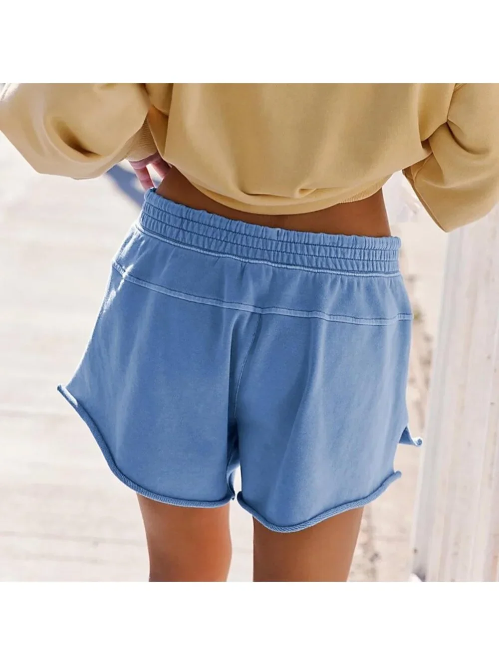 Casual Women's Sweat Shorts - Summer Athletic Running Shorts with Pockets